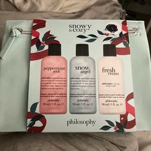 Unopened philosophy snowy & cozy bath kit